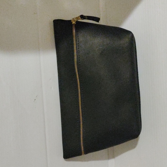 Black Portland Leather Goods Cosmetic Bag - Picture 1 of 9